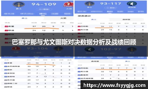 巴塞罗那与尤文图斯对决数据分析及战绩回顾